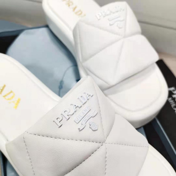 Pra*a nappa leather slides