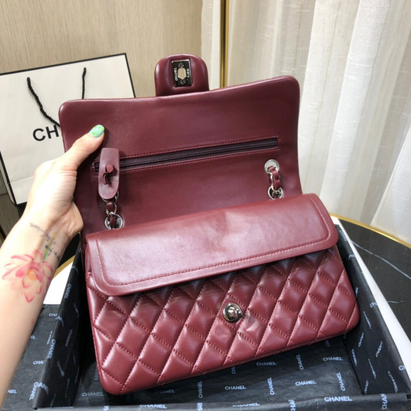 CL FLAP BAG LAMBSKIN