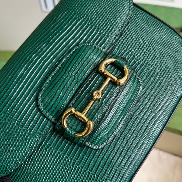 G*u*i horsebit 1955 lizard mini bag