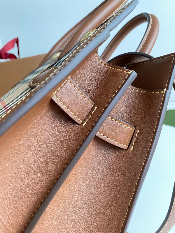 B**rry mini vintage check two-handle title bag
