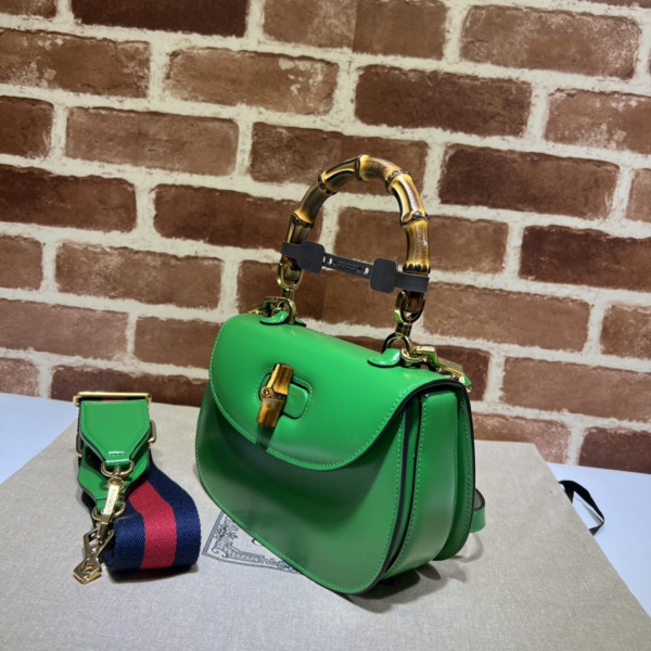 G*u*i small top handle bag with bamboo