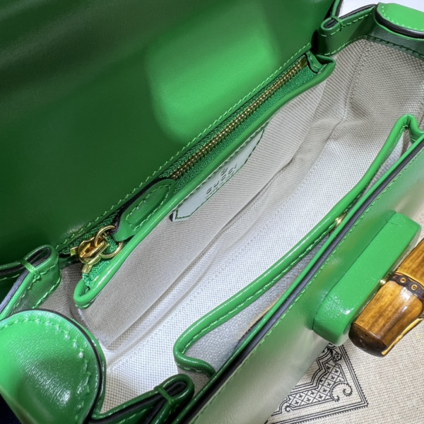 G*u*i small top handle bag with bamboo