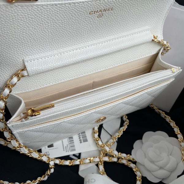 CL CHAIN WALLET CAVIAR NEW EDITION