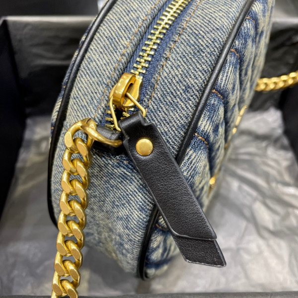 YSL VINYLE ROUND CAMERA BAG