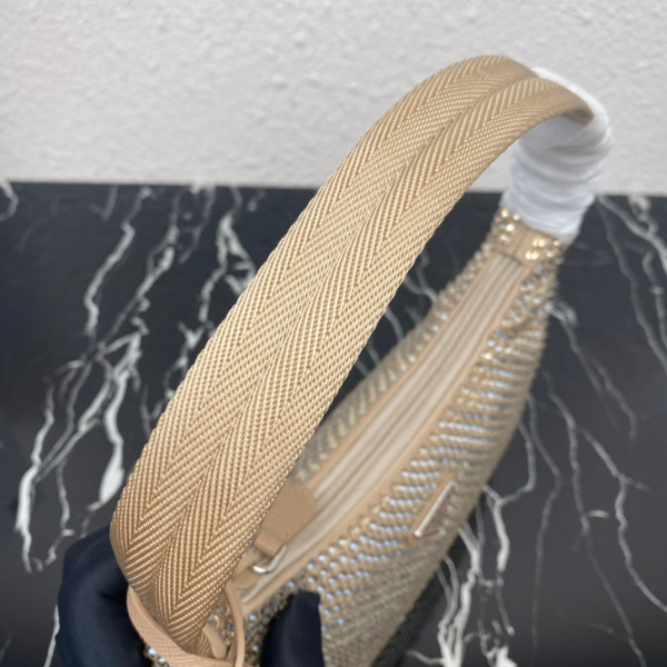 Pra*a satin mini-bag with artificial crystals