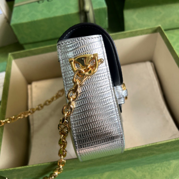 G*u*i horsebit 1955 lizard mini bag