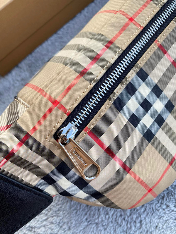 B**rry medium vintage check bonded cotton bum bag