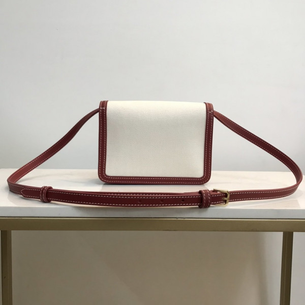 B**rry two-tone canvas and leather tb bag