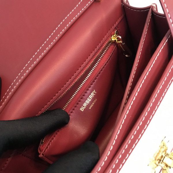 B**rry two-tone canvas and leather tb bag