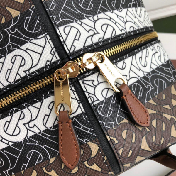 B**rry small monogram stripe e-canvas cube bag