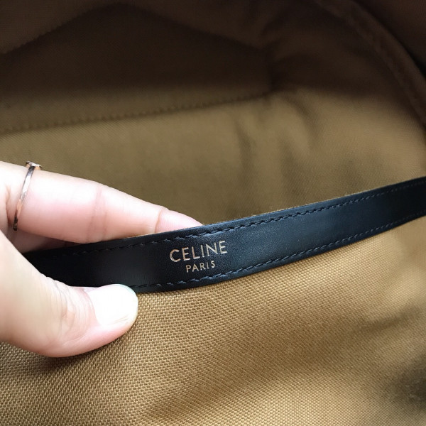 Ce**e medium backpack in triomphe canvas and calfskin