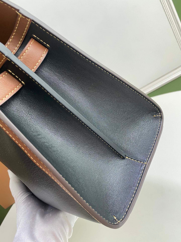 B**rry small vintage check two-handle title bag