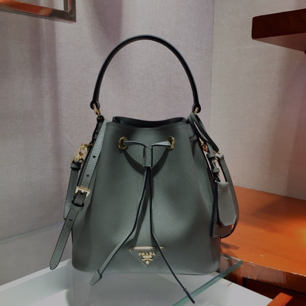 Pra*a saffiano leather bucket bag
