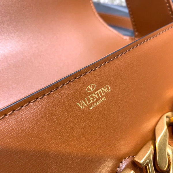 VALENTINO VLOGO CHAIN SMALL CALFSKIN SHOULDER BAG