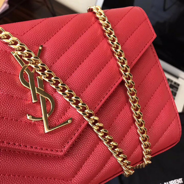 YSL CASSANDRE MATELASSÉ CHAIN WALLET