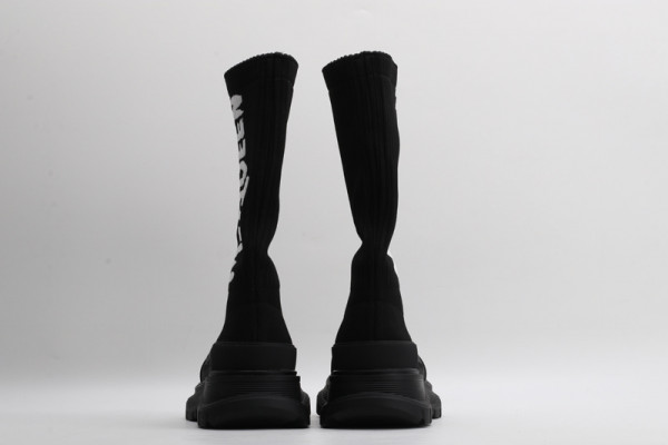 ALEXANDER MCQUEEN Graffiti Knit Tread Slick Boot