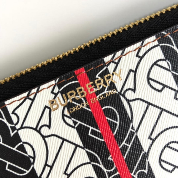 B**rry tmonogram stripe print e-canvas zip pouch