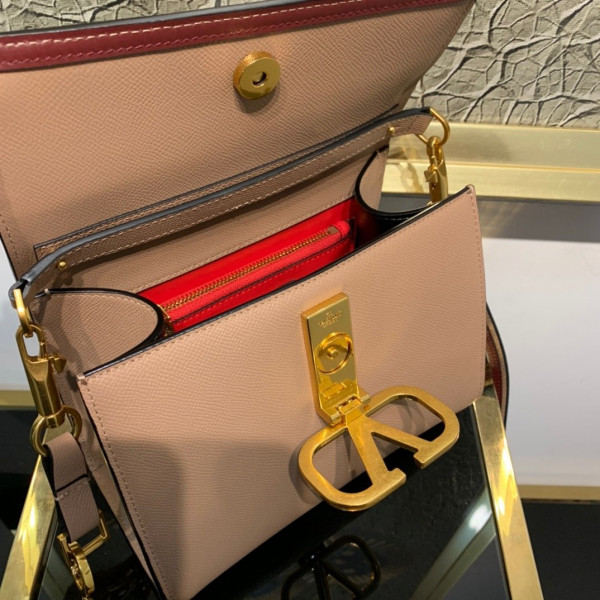 VALENTINO SMALL VSLING GRAINY CALFSKIN HANDBAG