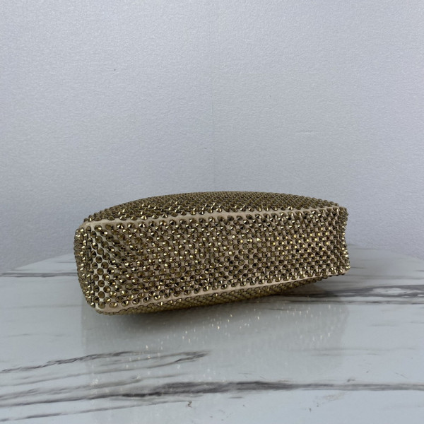Pra*a satin mini-bag with artificial crystals