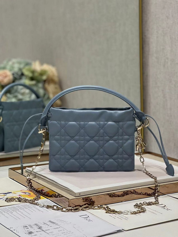lady D*or top handle drawstring mini bag