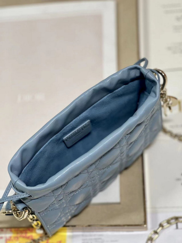 lady D*or top handle drawstring mini bag