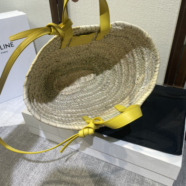 Ce**e triomphe Ce**e classic panier in palm leaves and calfskin