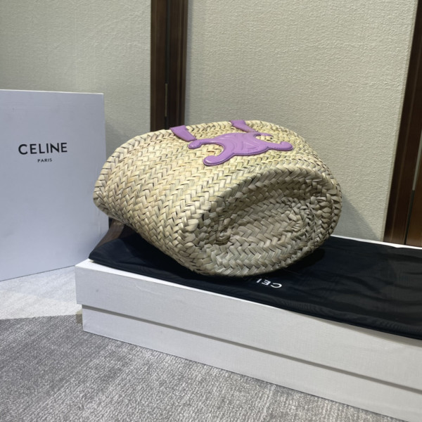 Ce**e triomphe Ce**e classic panier in palm leaves and calfskin