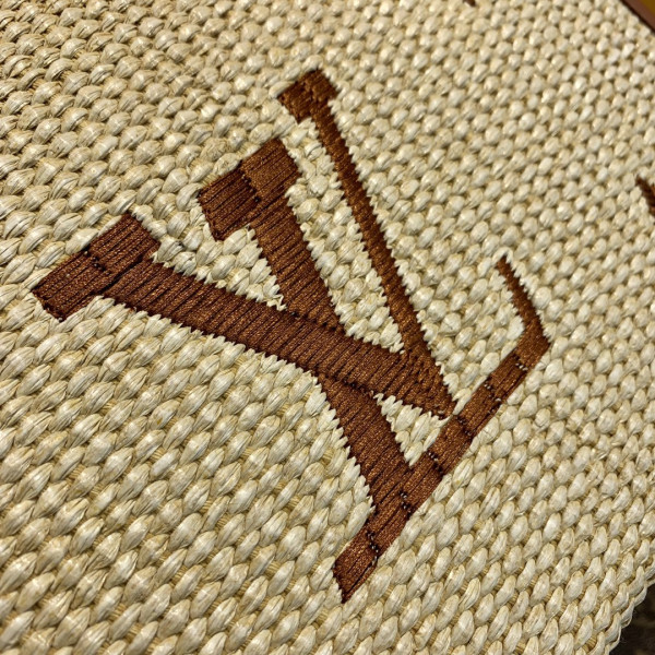 l**is V*t*n monogram raffia toiletry pouch