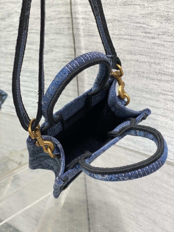 mini D*or book tote phone bag