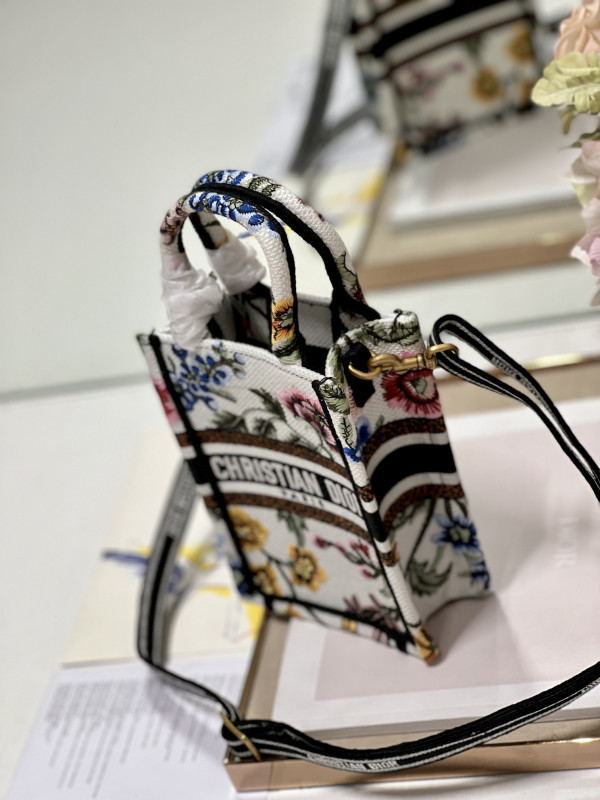 mini D*or book tote phone bag