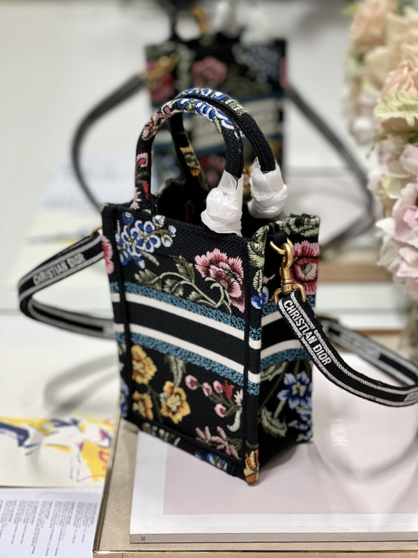 mini D*or book tote phone bag