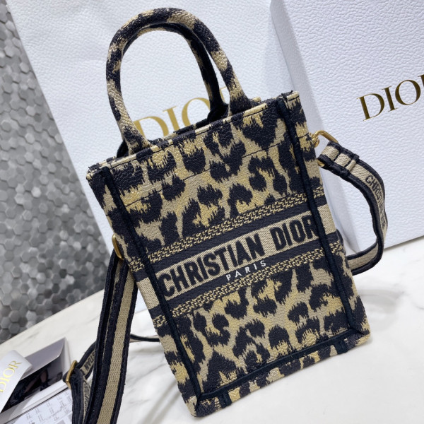 mini D*or book tote phone bag