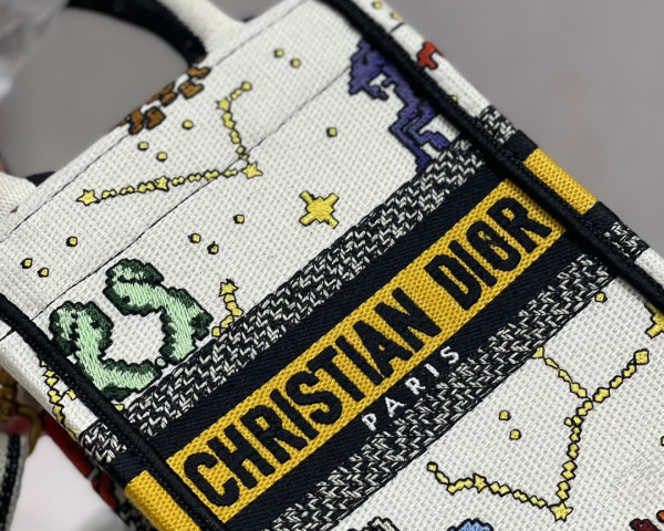 mini D*or book tote phone bag