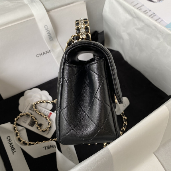 CL FLAP BAG WITH TOP HANDLE-21CM