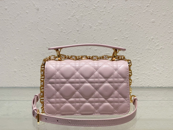 mini D*or jolie top handle bag-19 x 12 x 6 cm