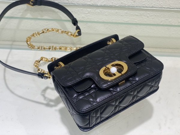mini D*or jolie top handle bag-19 x 12 x 6 cm
