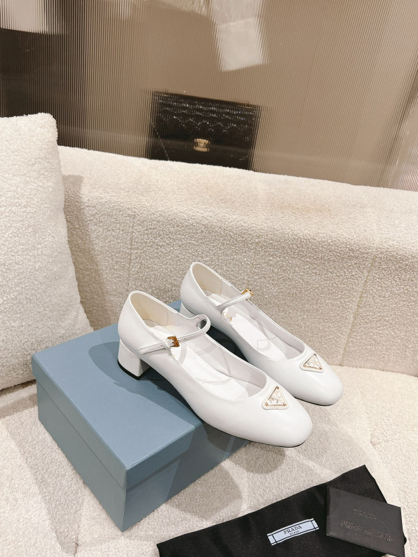 Pra*a nappa leather mary jane pumps