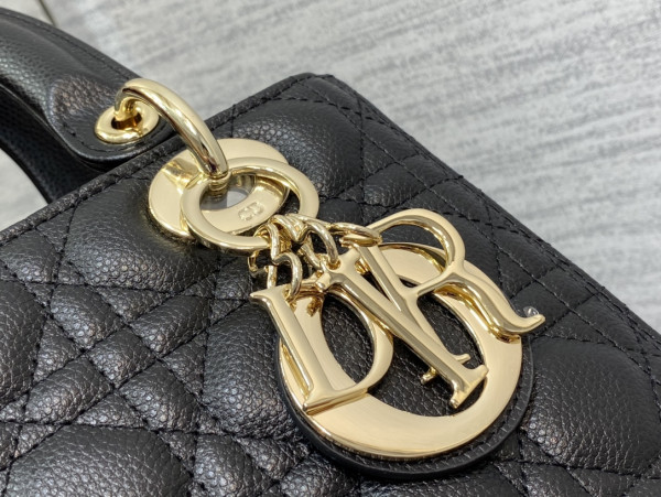 lady D*or gold large calfskin-24cm