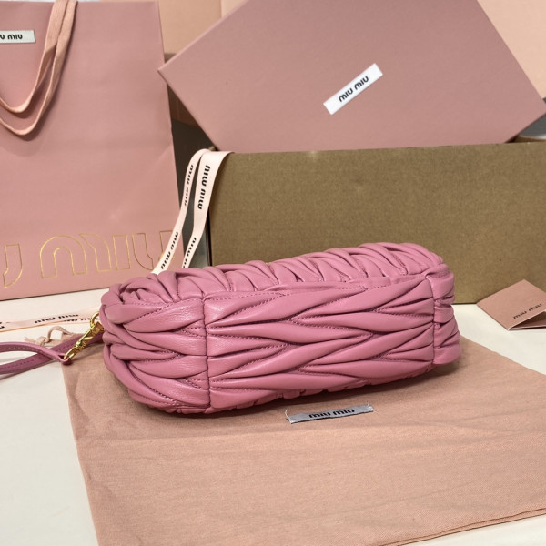 MIUMIU Wander matelassé nappa leather hobo bag