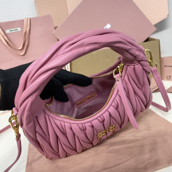 MIUMIU Wander matelassé nappa leather hobo bag