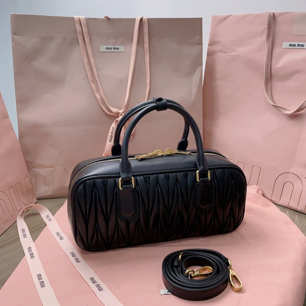 MIUMIU Arcadie matelassé nappa leather bag-XS/S/M