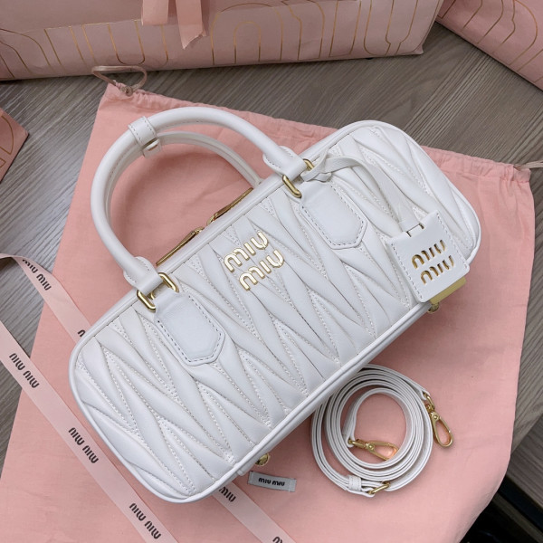 MIUMIU Arcadie matelassé nappa leather bag-XS/S/M
